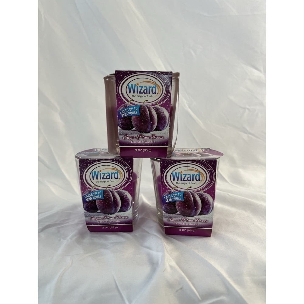 Wizard Sugar Plum Breeze Candles 3.5oz 3-Pack